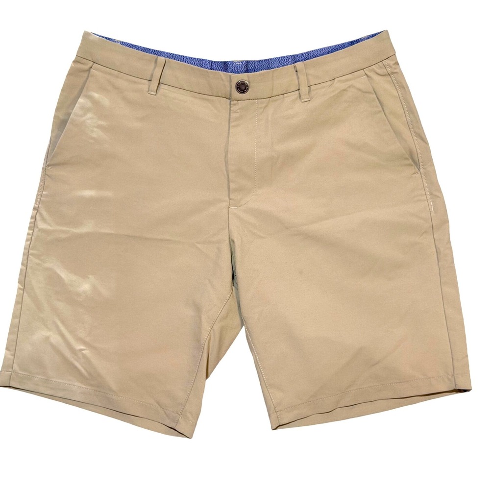 Bonobos Golf Shorts Mens 38 Tan Performance Stretch Flat Front Khaki Minimalist
